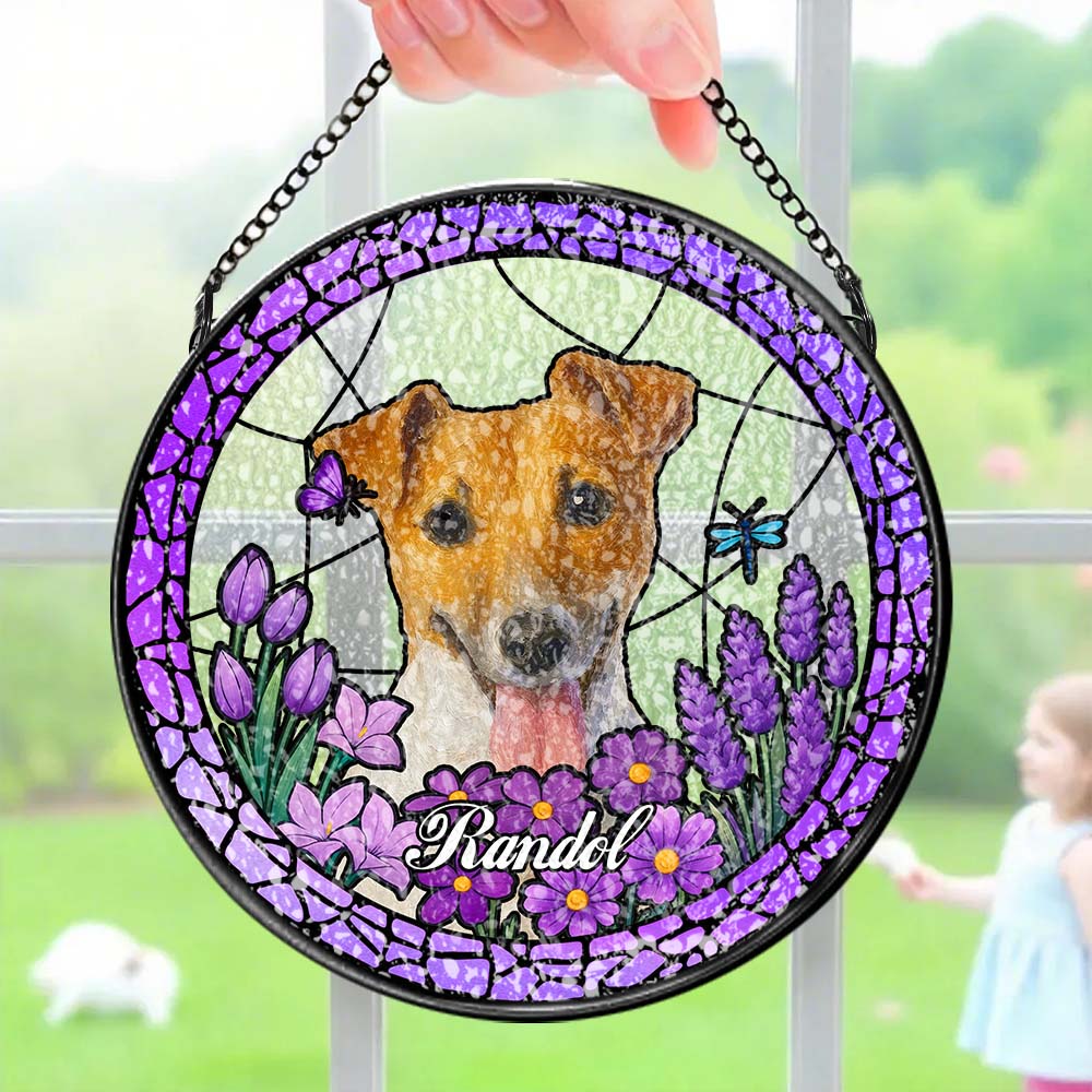 Personalized Pet Keepsake Memorial Stained Glass Suncatcher