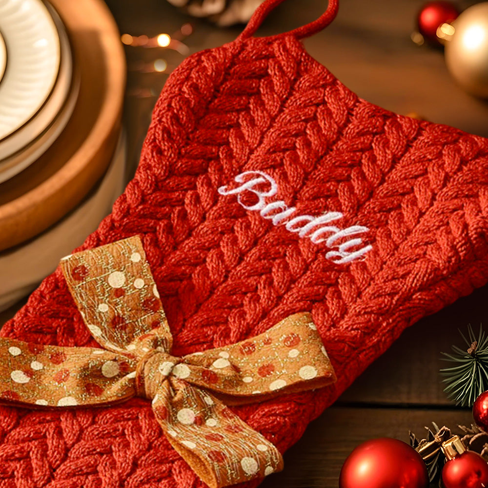 Personalized Dog Bone Christmas Stockings