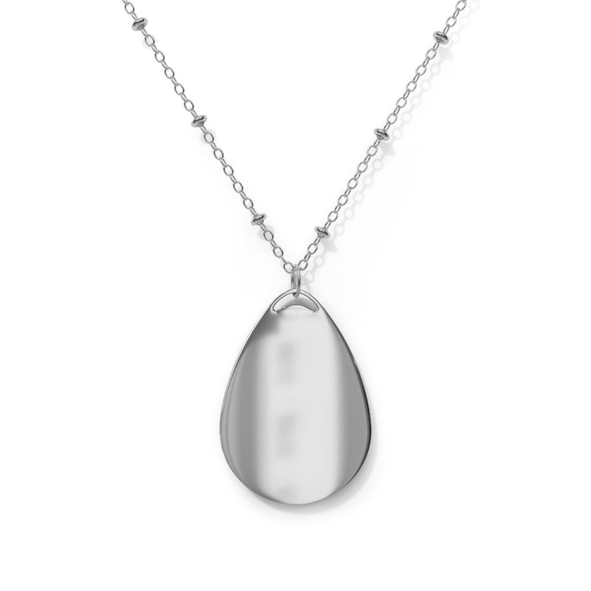 Dogtown Oval Aussie Pendant Necklace Silver