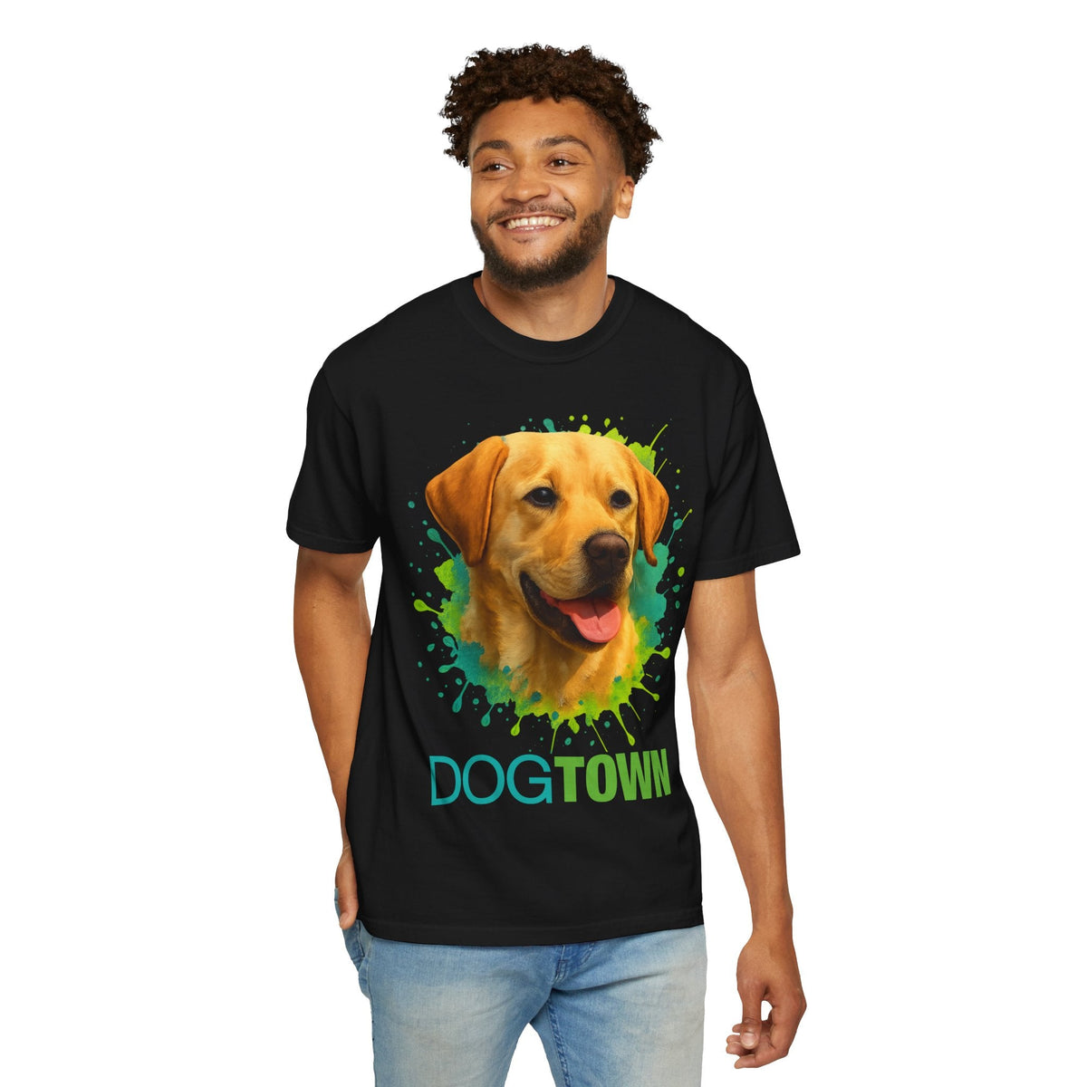Dogtown Yellow Lab Portrait Graphic T-Shirt