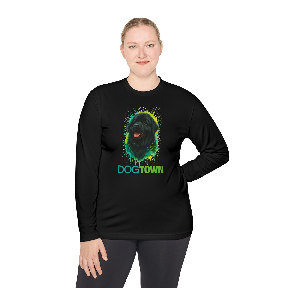 Dogtown Newfie Dog Breed Sport Long Sleeve T-Shirt