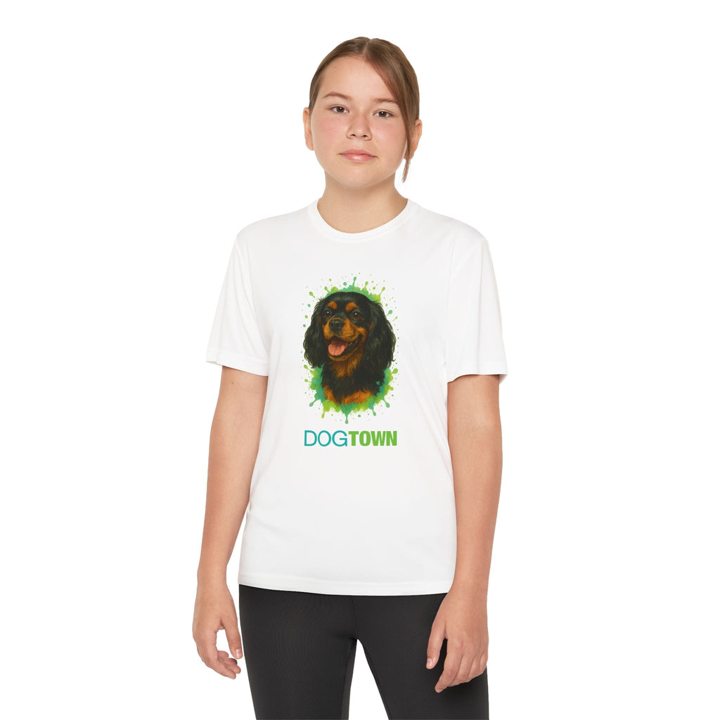 Kids Cavalier King Charles Spaniel Polyester Short Sleeve Tee