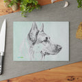 Dogtown German Shepherd Dog Portrait Glass Cutting Board