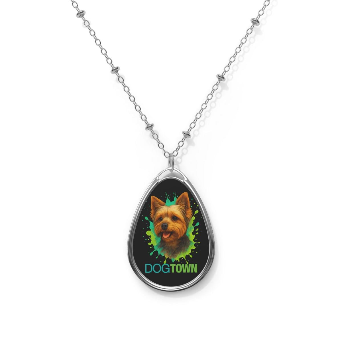 Dogtown Oval York Pendant Necklace Silver