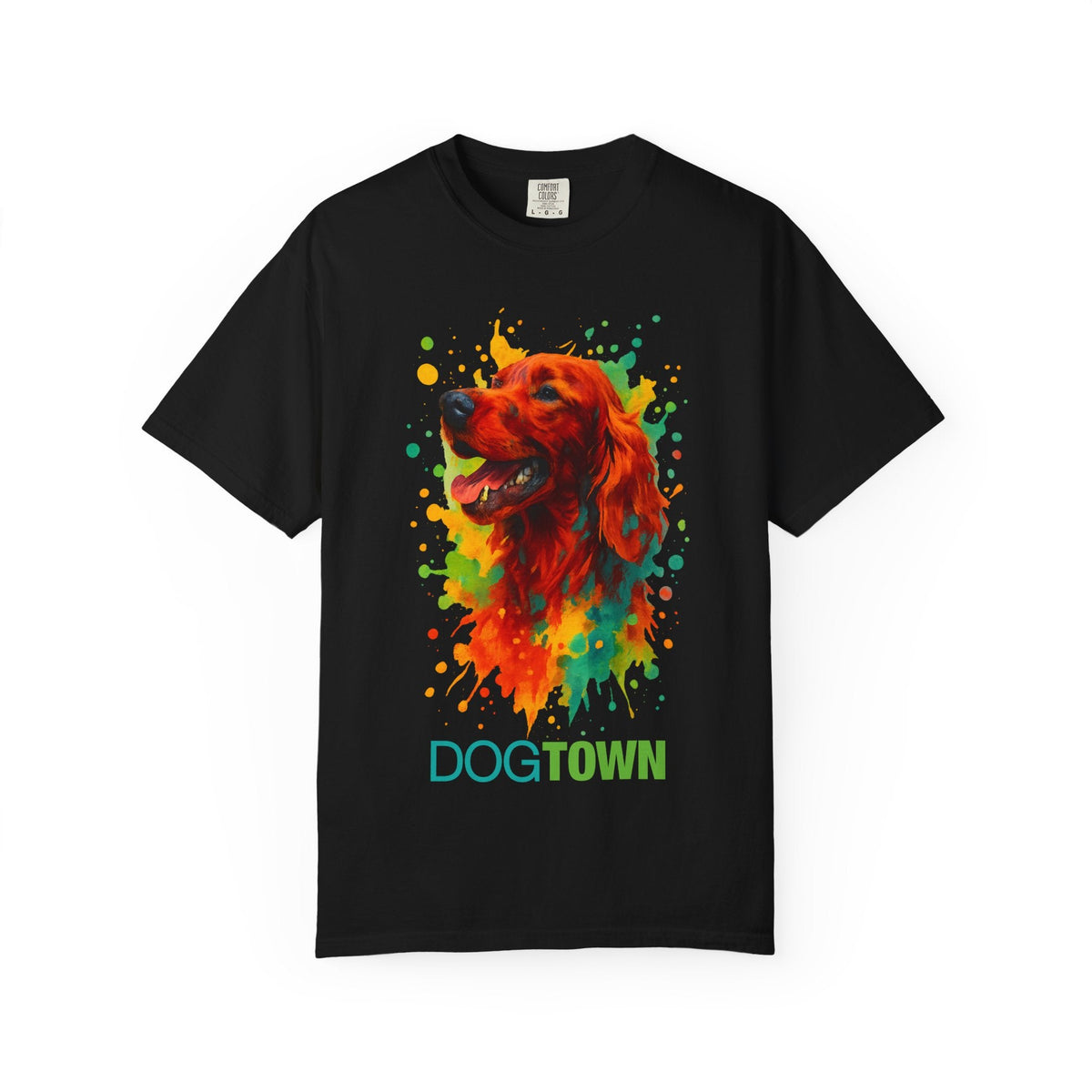 Dogtown Irish Setter Dog Portrait Graphic T-Shirt
