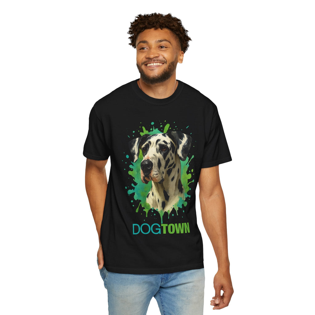 Dogtown Unisex Great Dane Harlequin Garment-Dyed T-Shirt