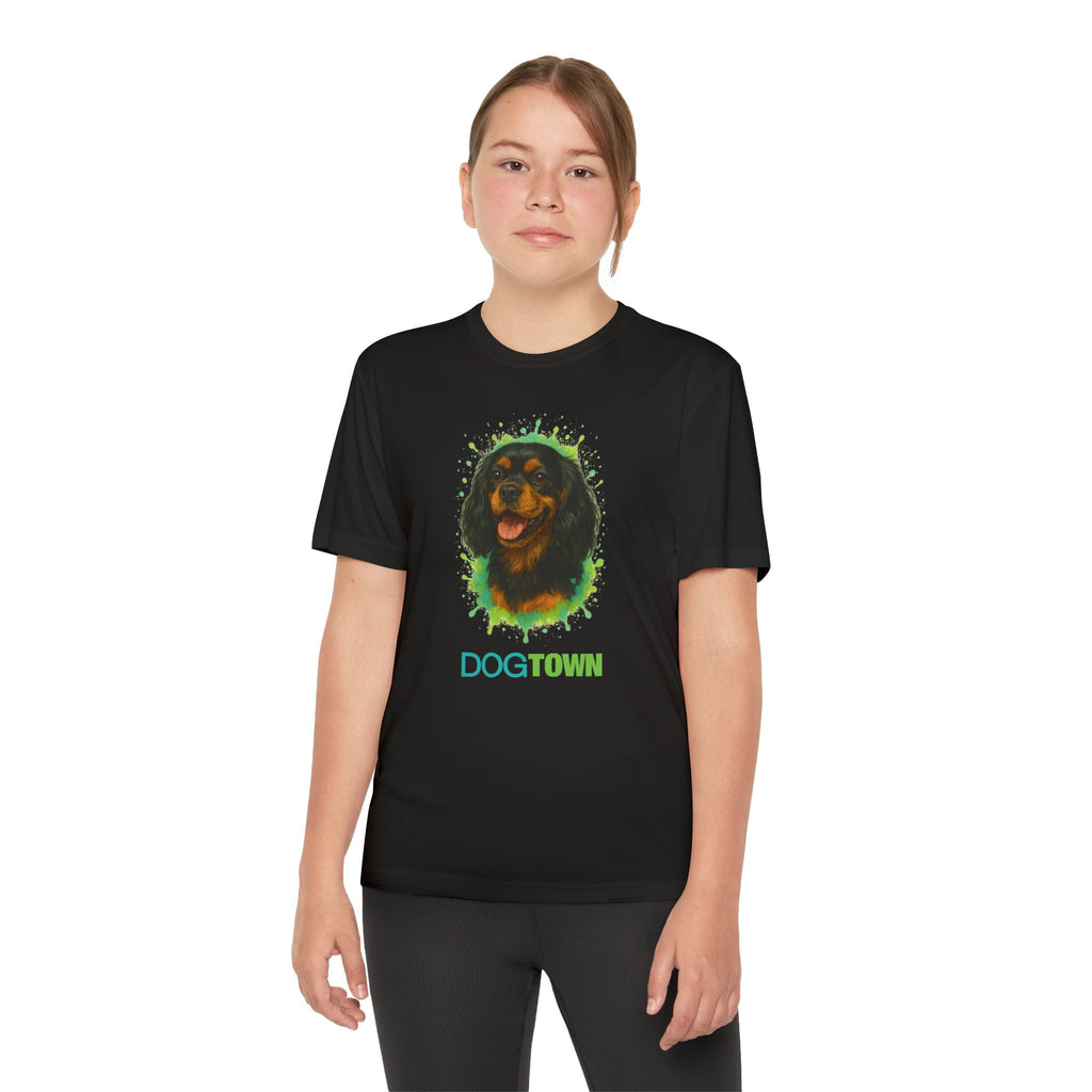 Kids Cavalier King Charles Spaniel Polyester Short Sleeve Tee