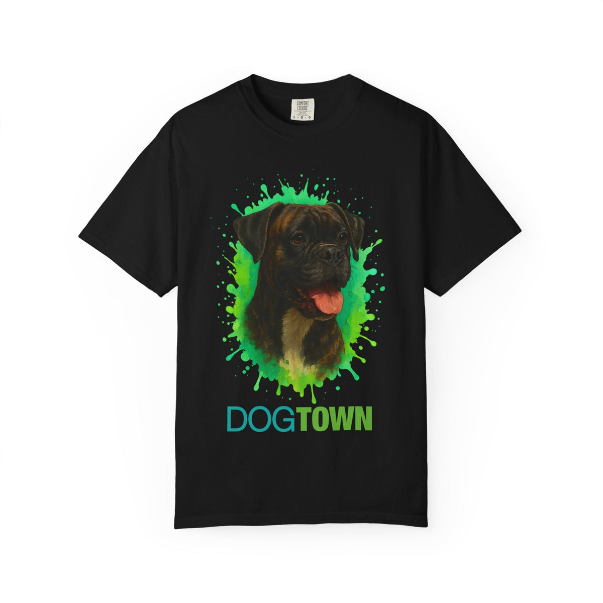 Dogtown Unisex Brindle Boxer Dog Graphic T-Shirt