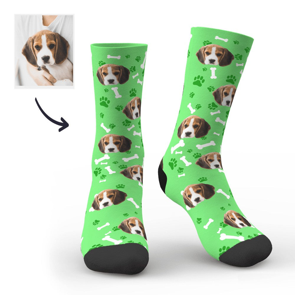 Custom Printed Dog Face Photo Novelty Socks