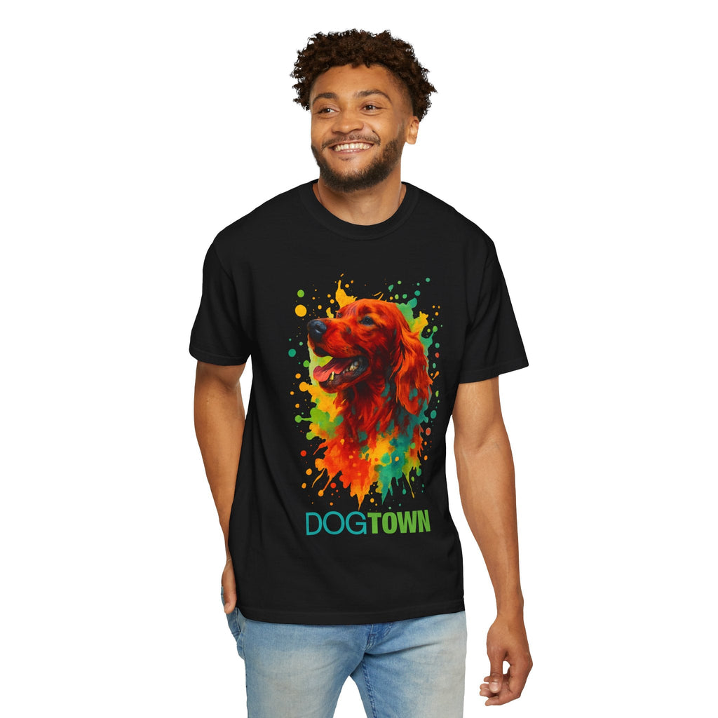 Dogtown Irish Setter Dog Portrait Graphic T-Shirt