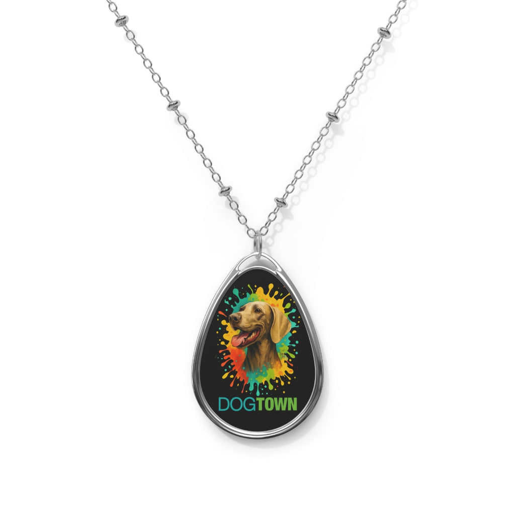 Dogtown Oval Weimaraner Pendant Necklace