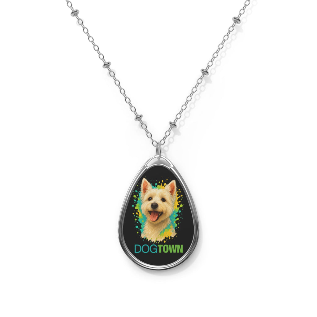 Dogtown Oval West Pendant Necklace Silver