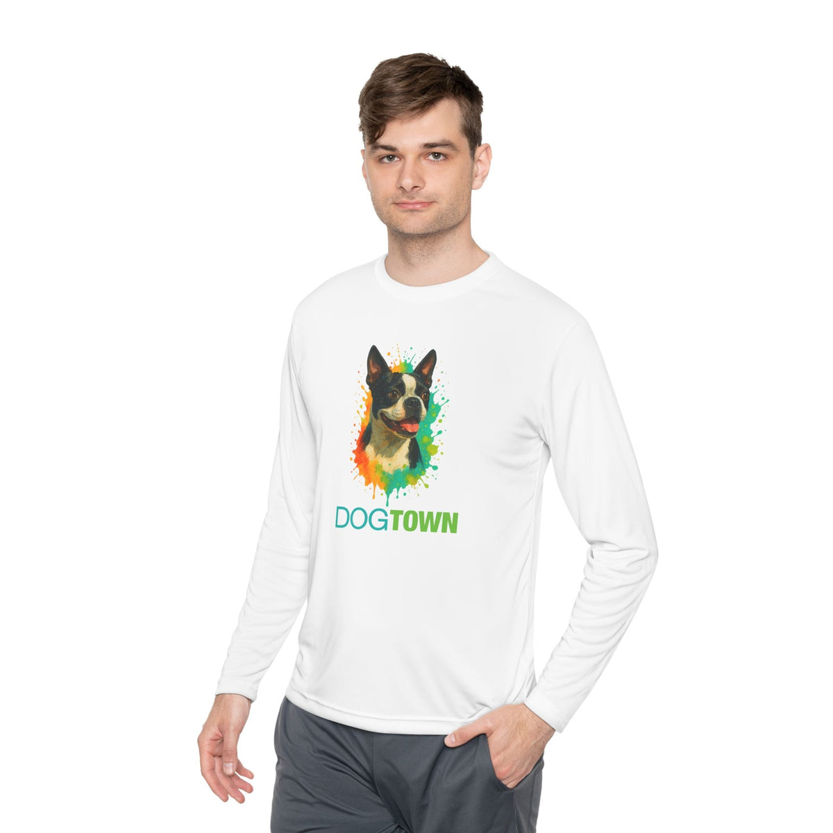 Dogtown Boston Terrier Dog Breed Sport Long Sleeve T-Shirt