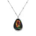 Dogtown Oval Irish Setter Pendant Necklace Silver