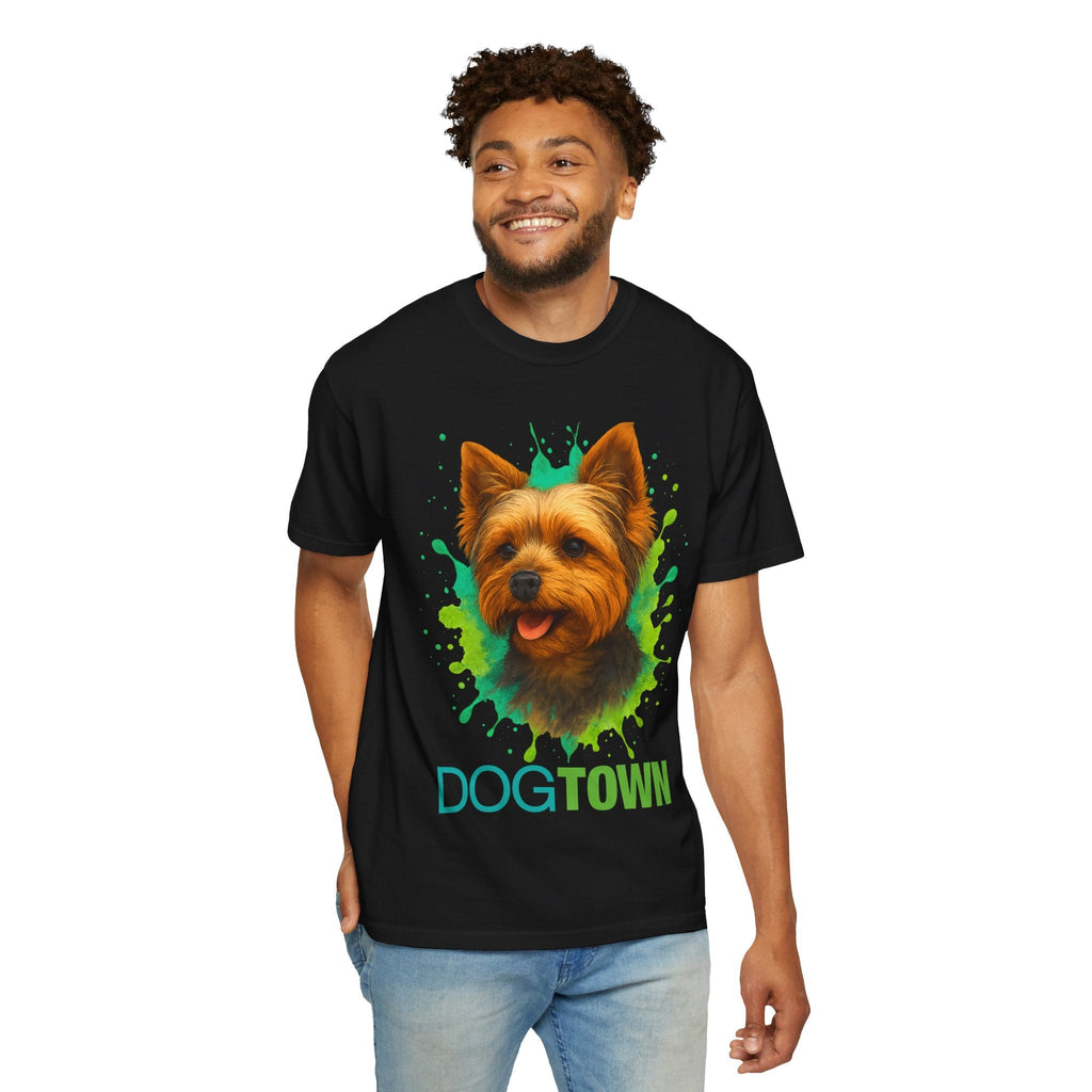 Unisex Yorkie Garment-Dyed Graphic T-Shirt