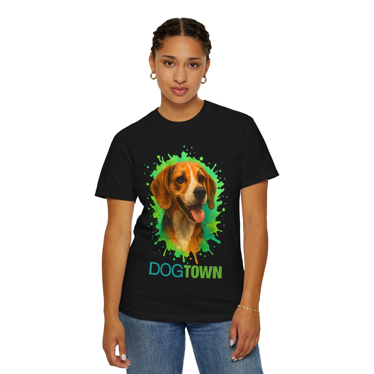 Dogtown Beagle Dog Portrait Graphic T-Shirt