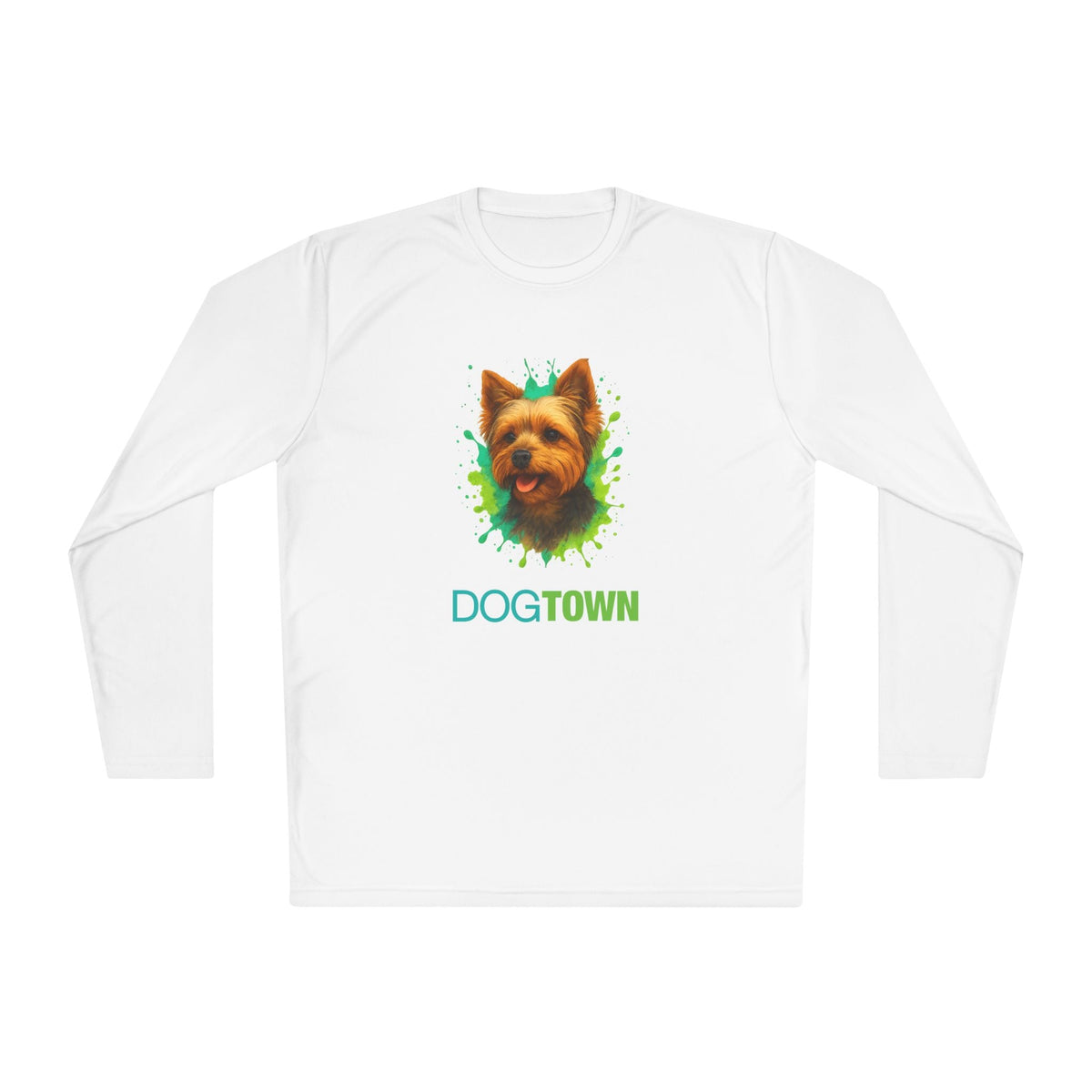 Dogtown Yorkie Dog Breed Sport Long Sleeve T-Shirt