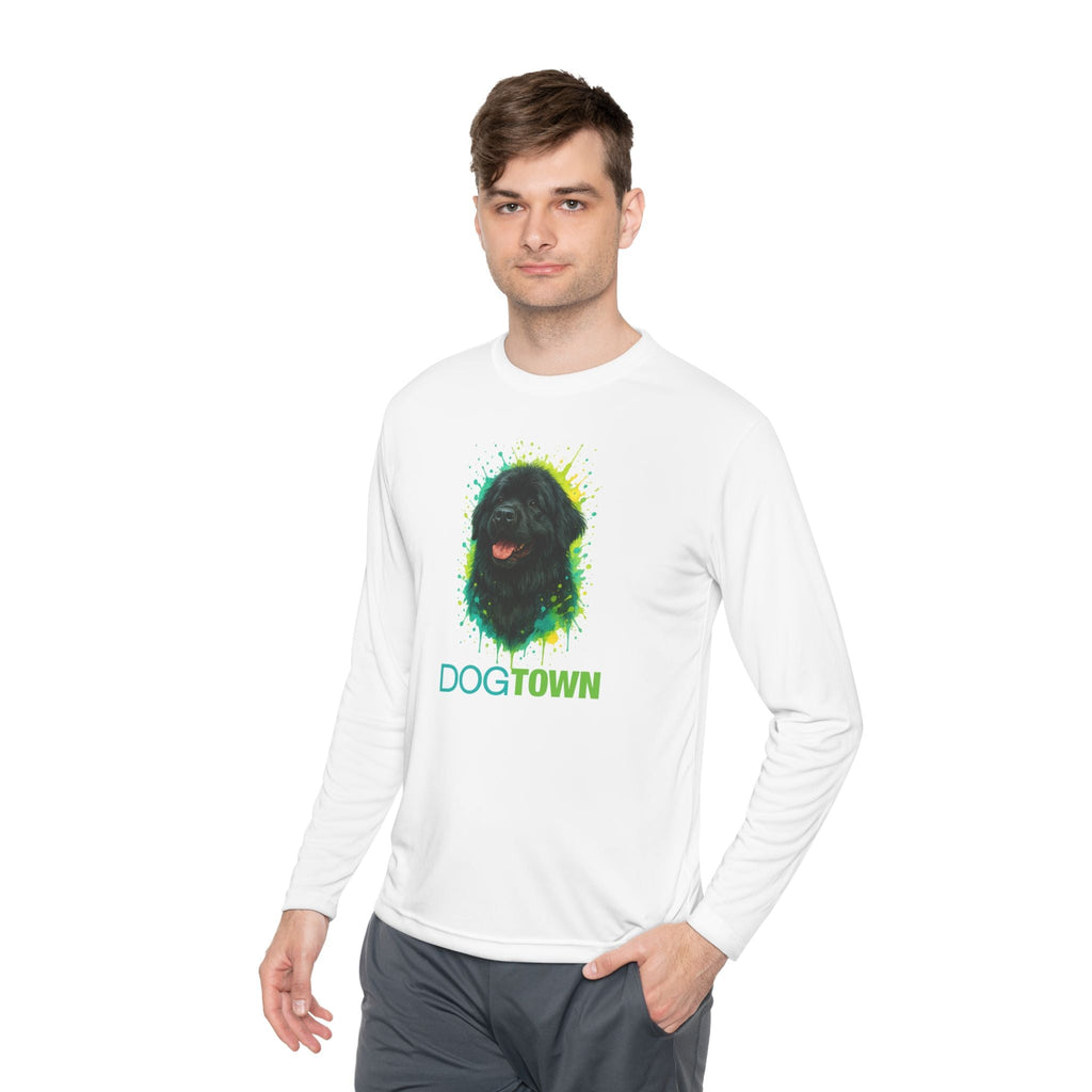 Dogtown Newfie Dog Breed Sport Long Sleeve T-Shirt