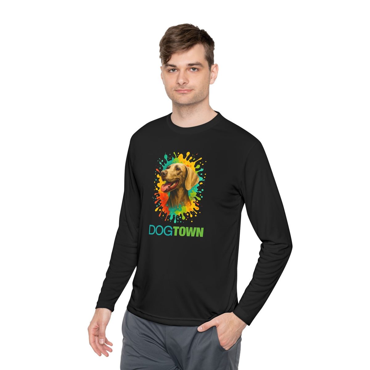 Dogtown Weimaraner Dog Breed Sport Long Sleeve T-Shirt