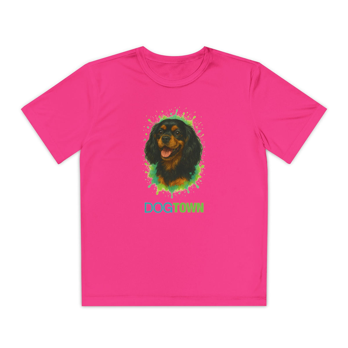 Kids Cavalier King Charles Spaniel Polyester Short Sleeve Tee