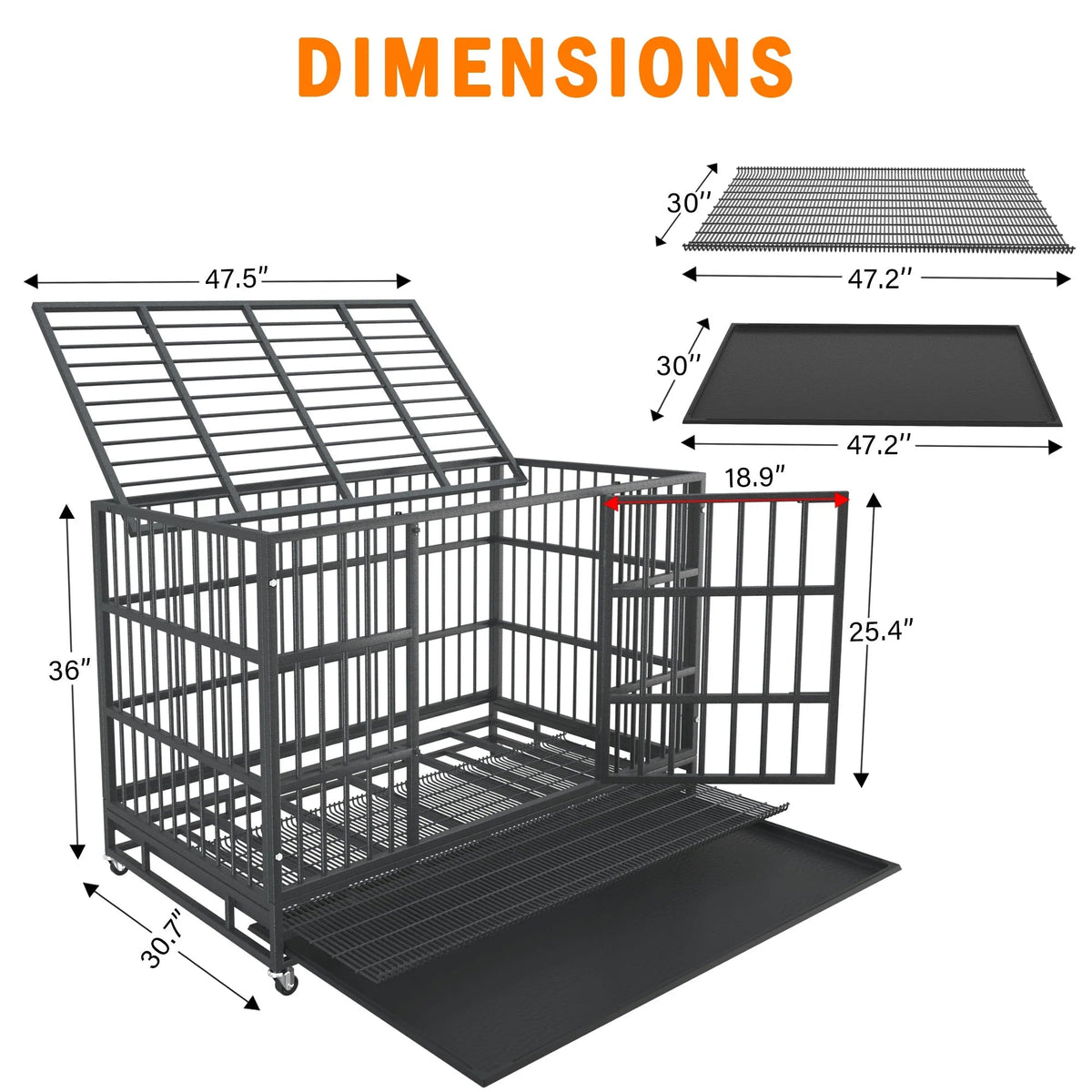 Heavy Duty Dog Crate for Large Dog