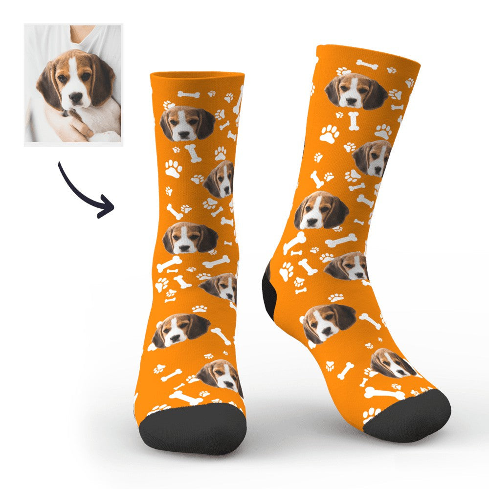 Custom Printed Dog Face Photo Novelty Socks