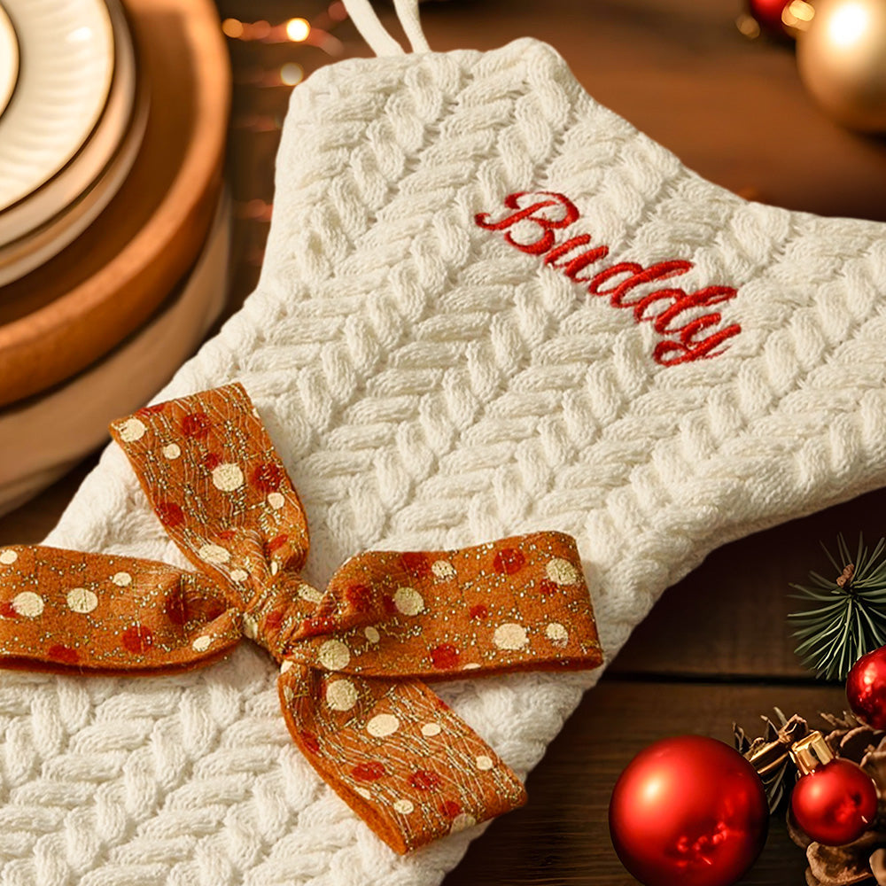 Personalized Dog Bone Christmas Stockings