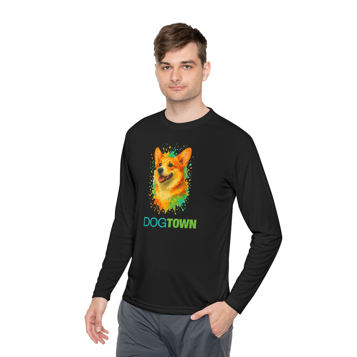 Unisex Corgi Sport Long Sleeve Tee