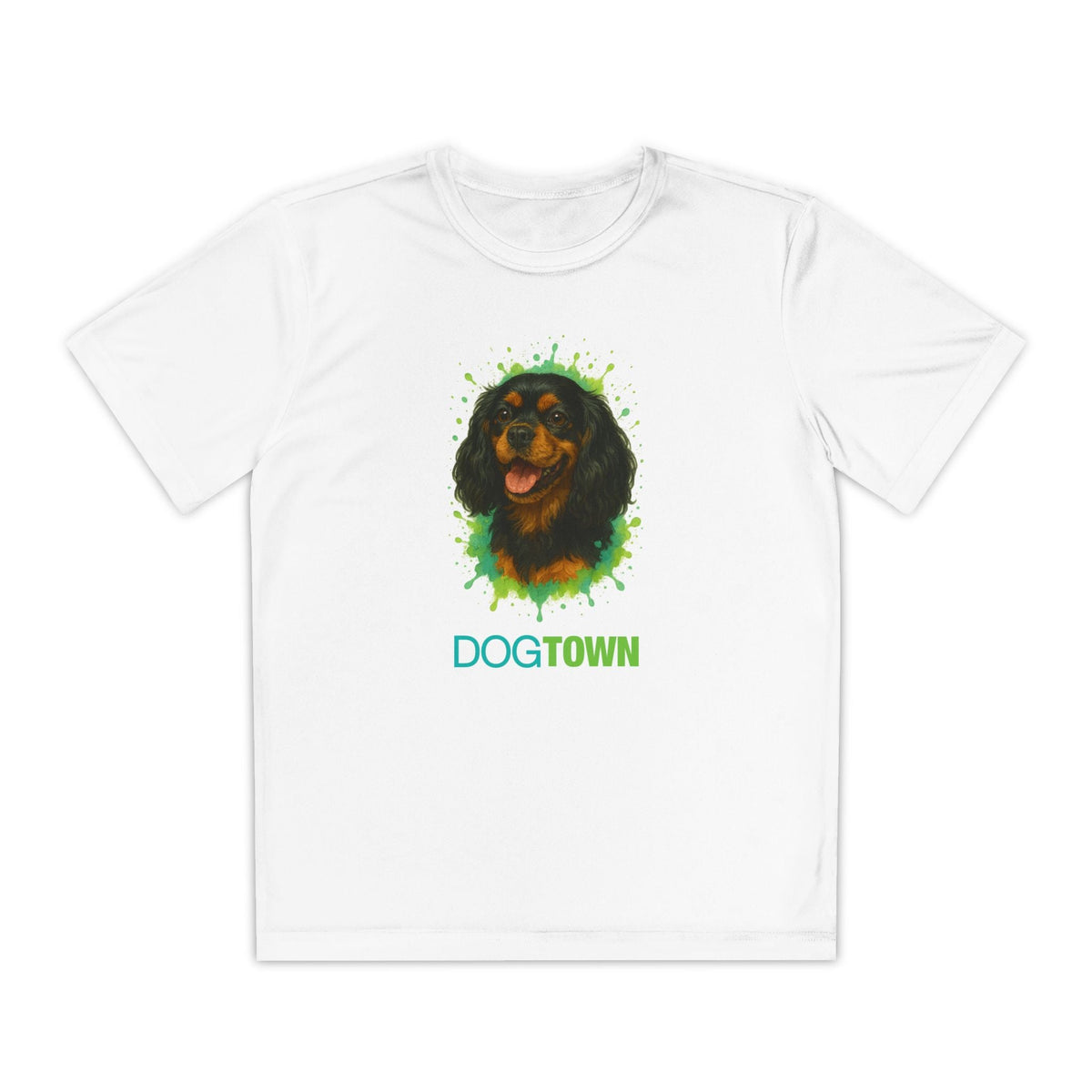 Kids Cavalier King Charles Spaniel Polyester Short Sleeve Tee