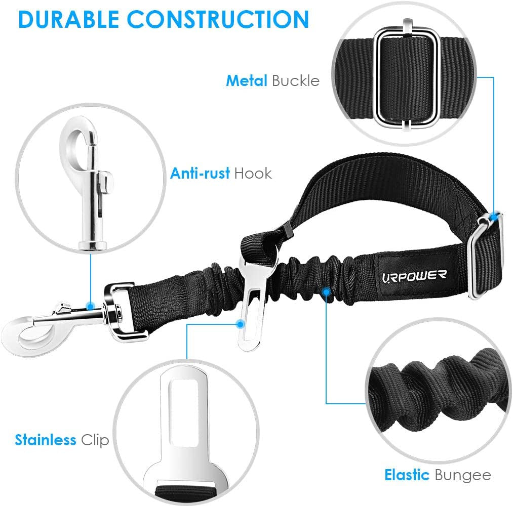 URPOWER Adjustable Dog Car Seat Belt 2 Pack