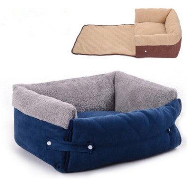 Dog Hugs Cat Luxury Plush Convertible Pet Bed Blanket Nest