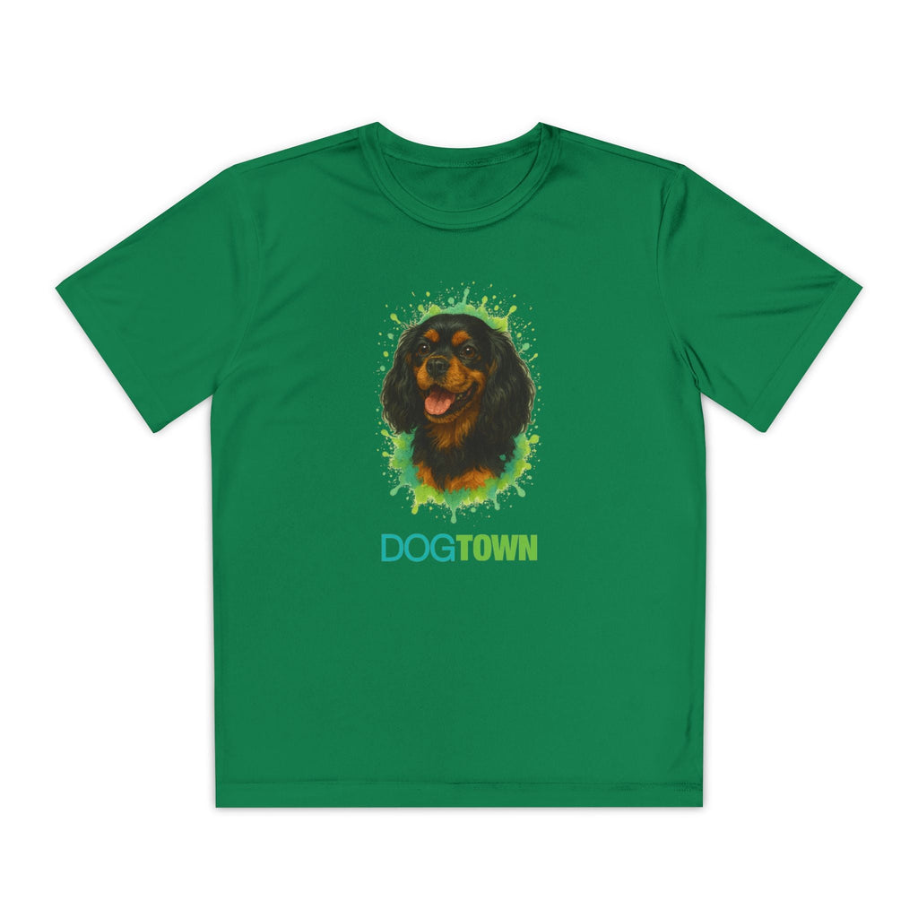 Kids Cavalier King Charles Spaniel Polyester Short Sleeve Tee