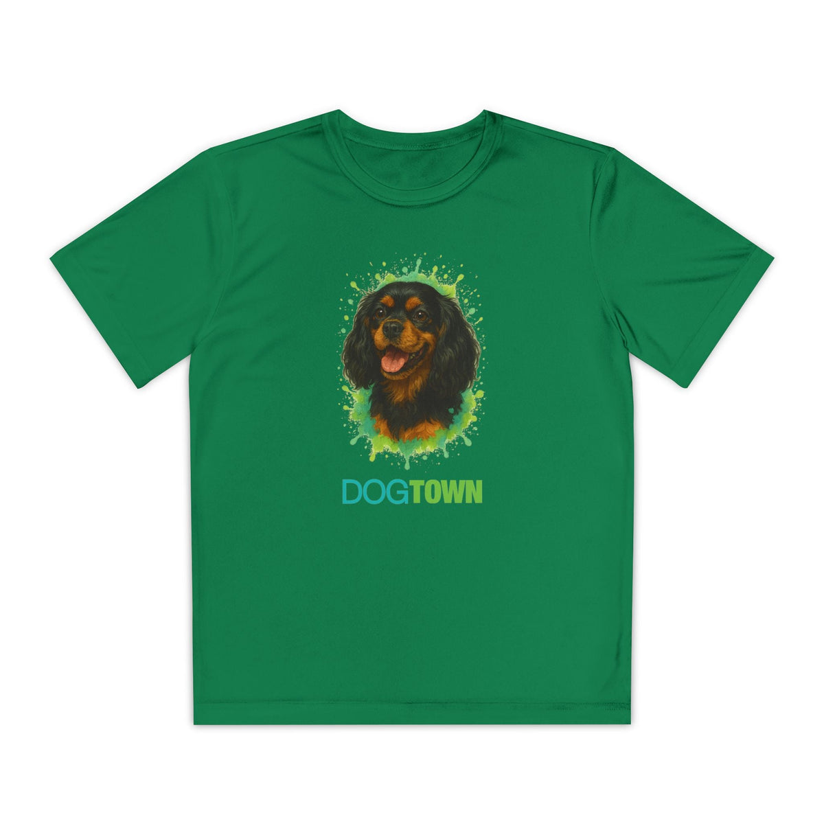 Kids Cavalier King Charles Spaniel Polyester Short Sleeve Tee