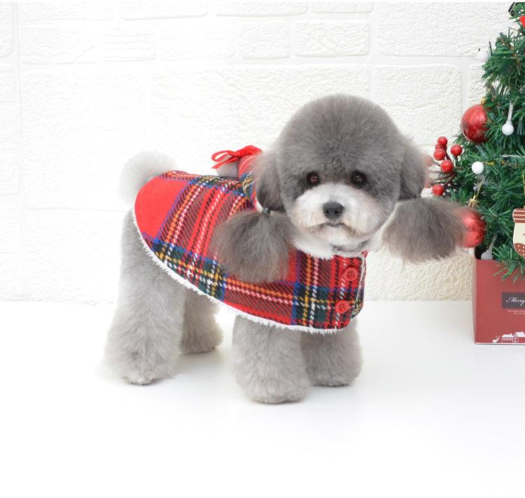 Festive Knitted Turtleneck Dog Sweater Coat
