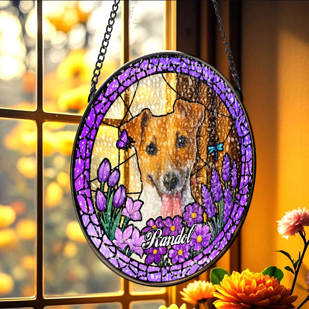 Personalized Pet Keepsake Memorial Stained Glass Suncatcher