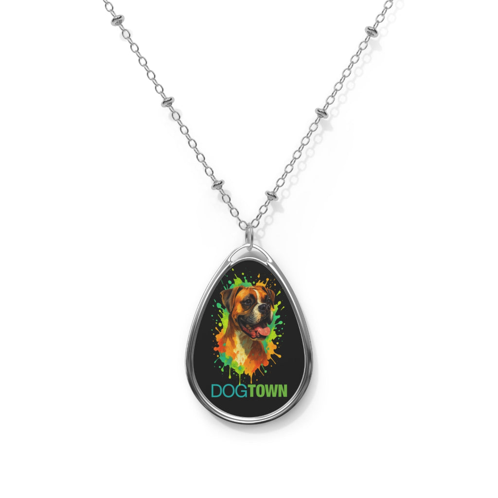 Dogtown Oval Necklace Boxer Fawn