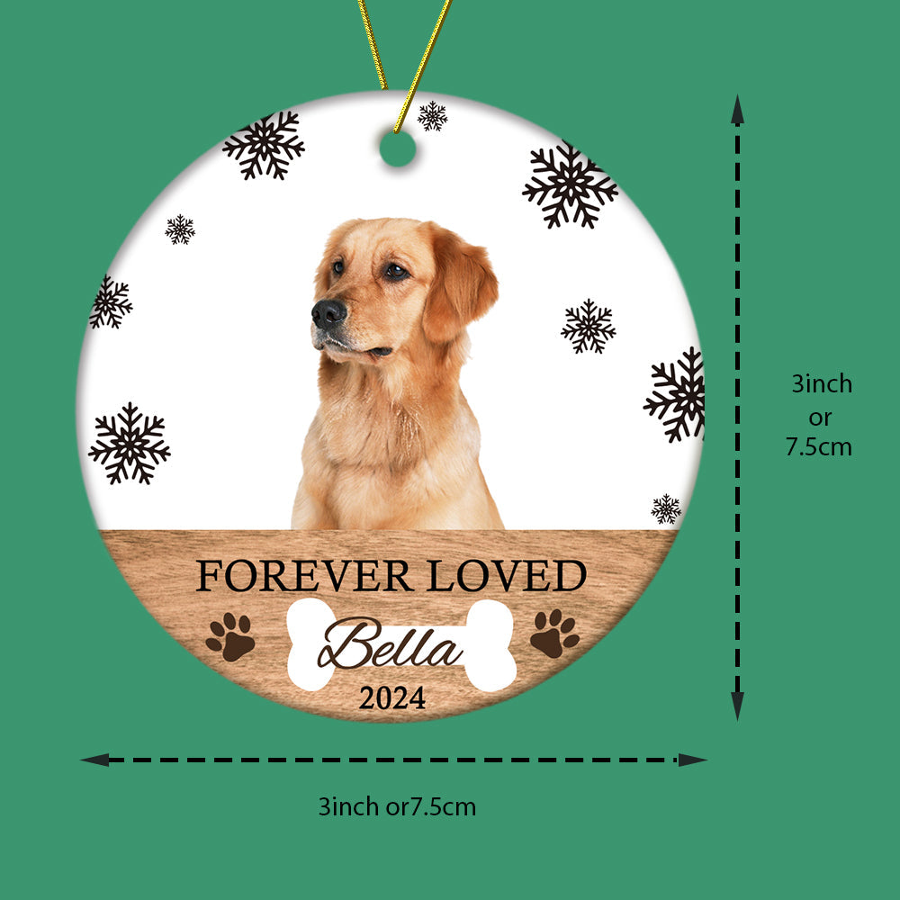 Personalized Memorial Dog Photo Christmas Ornament