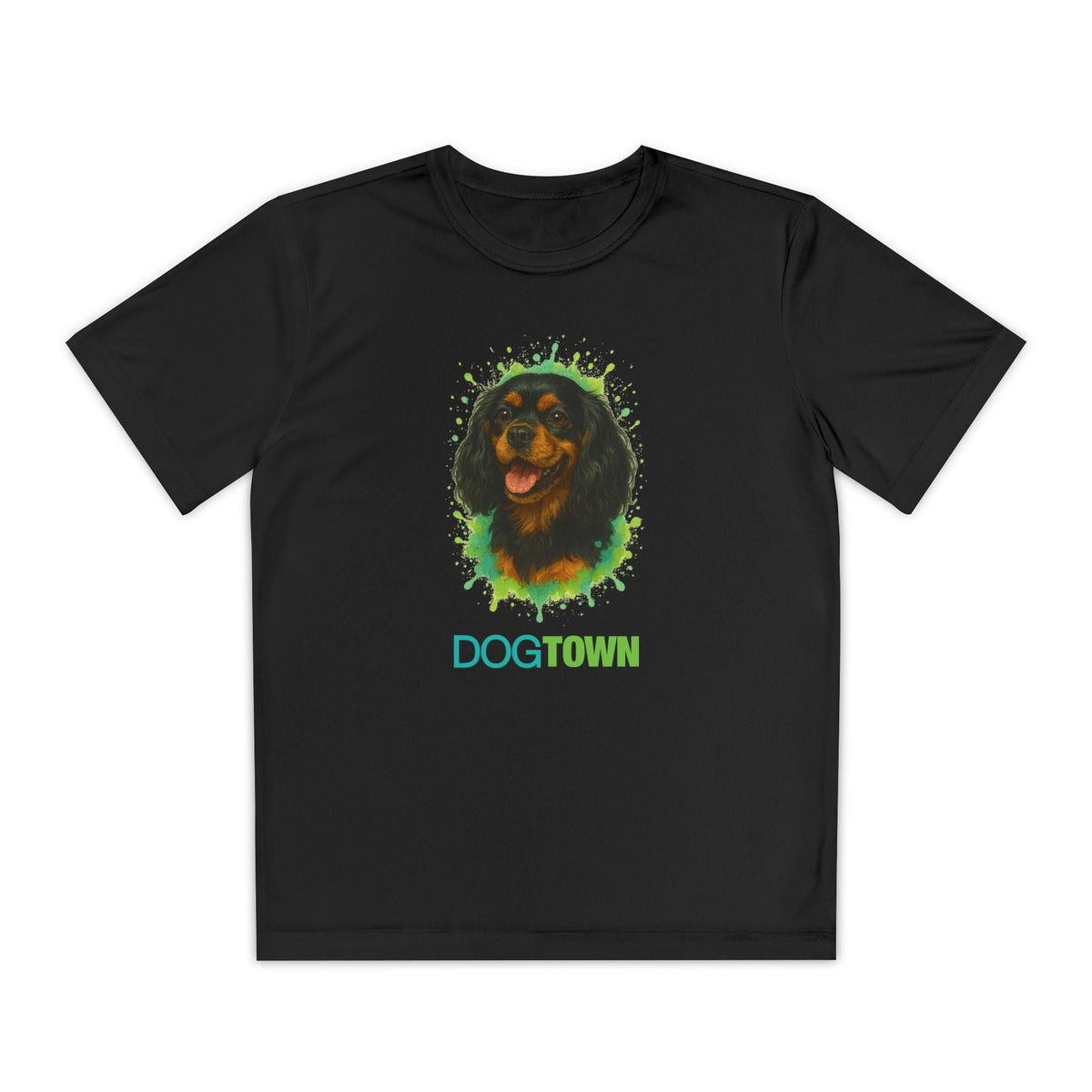 Kids Cavalier King Charles Spaniel Polyester Short Sleeve Tee