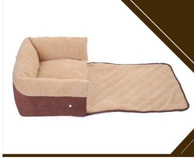 Dog Hugs Cat Luxury Plush Convertible Pet Bed Blanket Nest