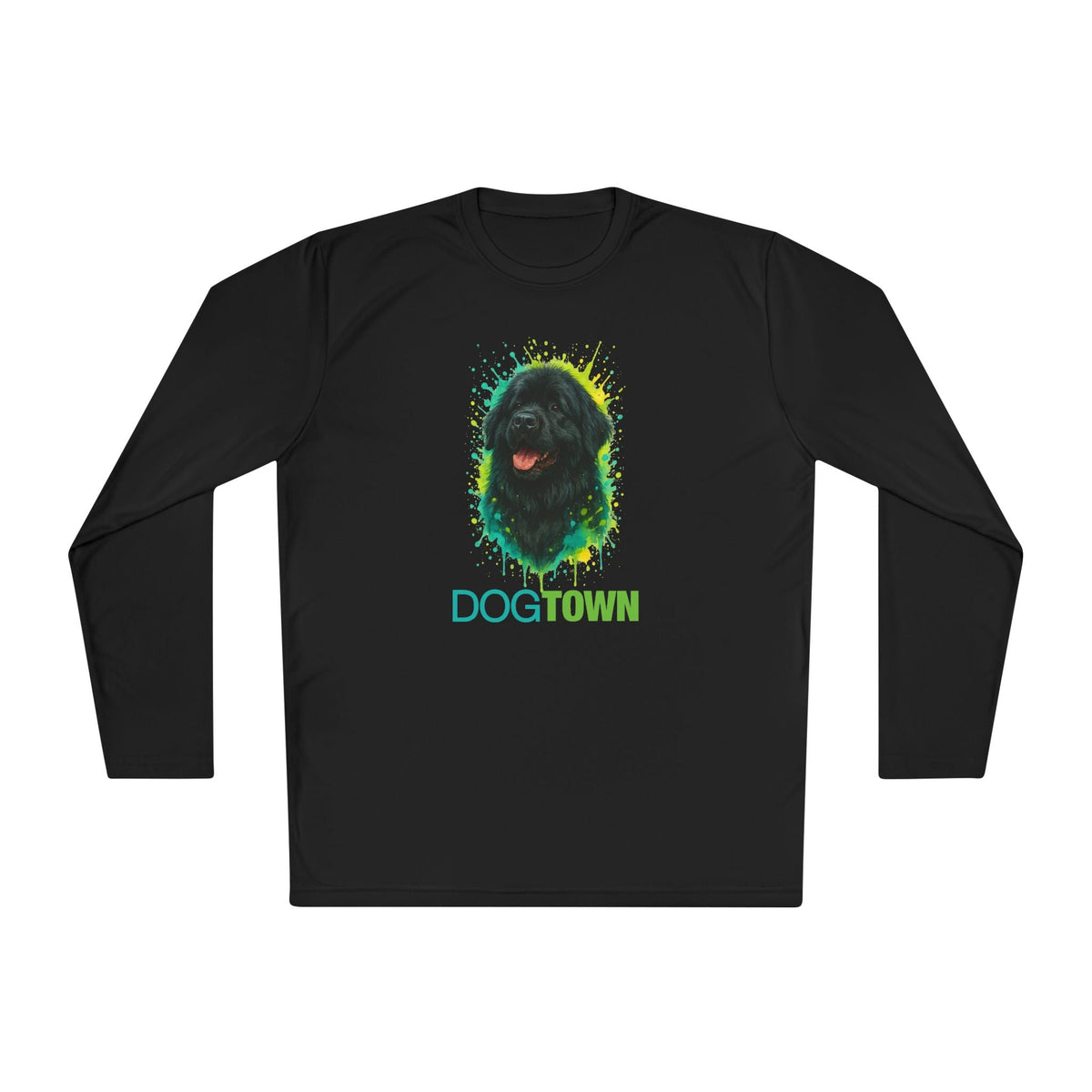 Dogtown Newfie Dog Breed Sport Long Sleeve T-Shirt