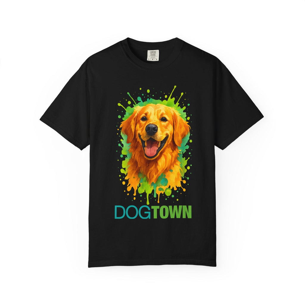Dogtown Golden Retriever Dog Portrait Graphic T-Shirt