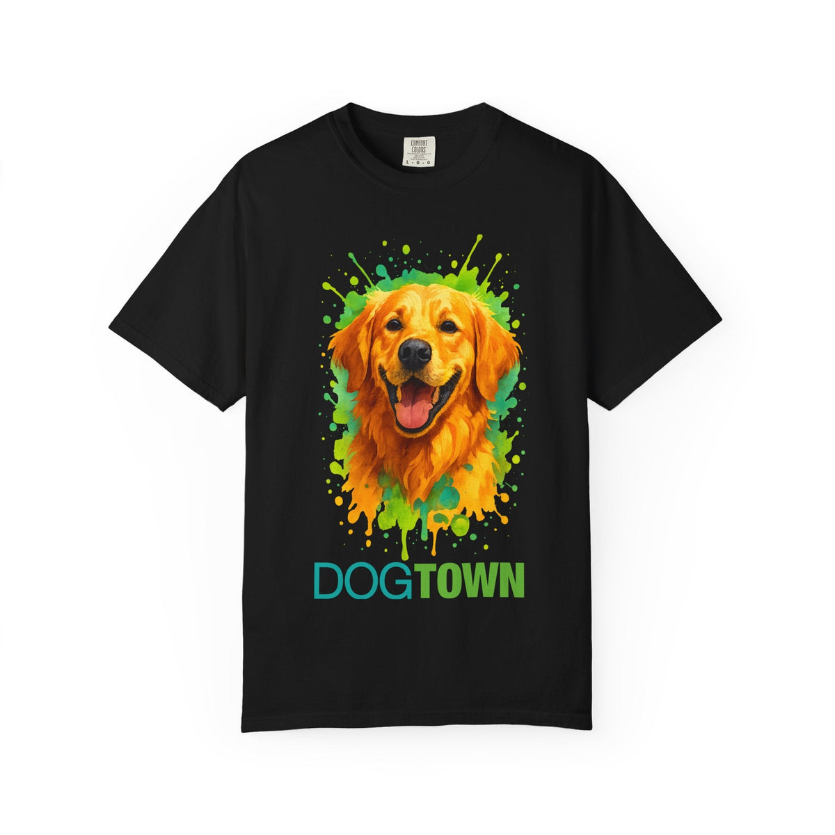 Dogtown Golden Retriever Dog Portrait Graphic T-Shirt