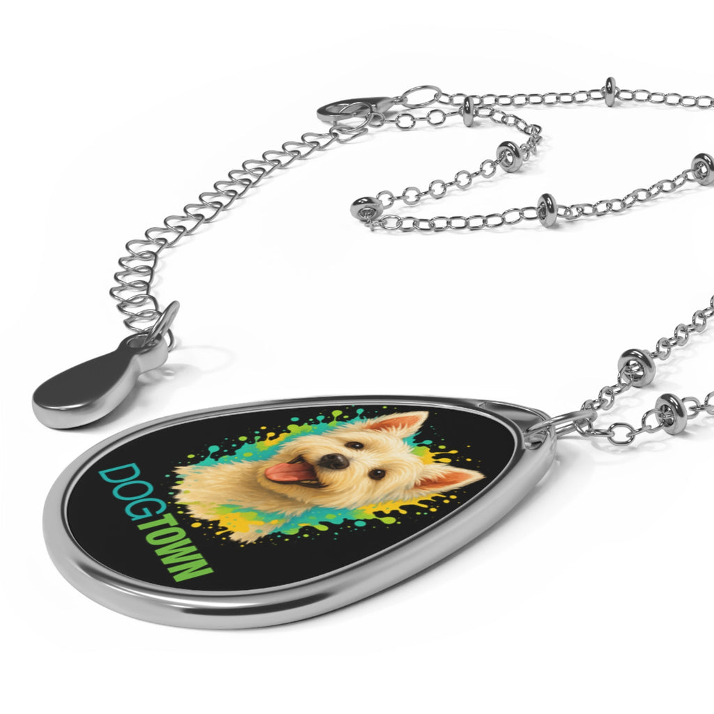 Dogtown Oval West Pendant Necklace Silver
