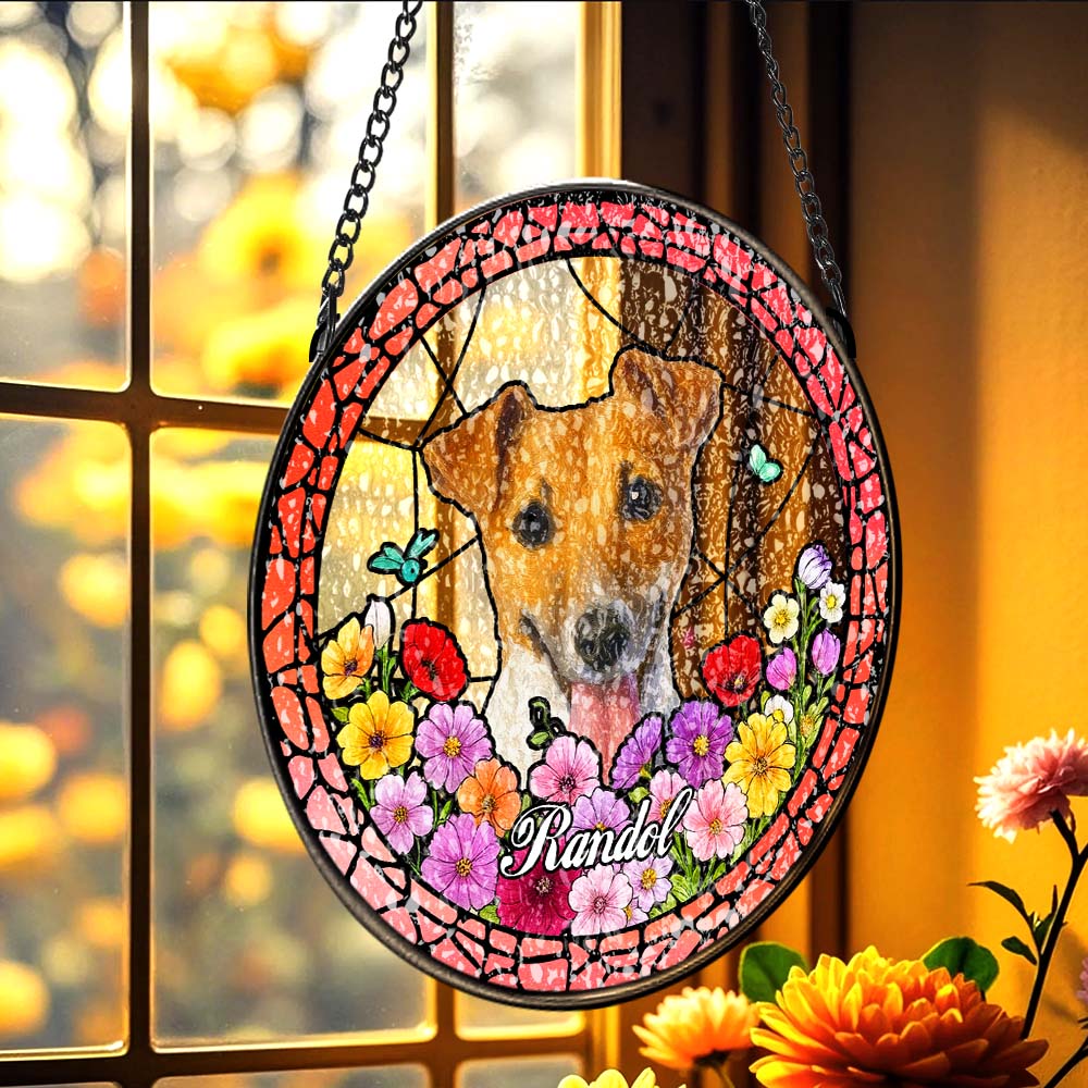 Personalized Pet Keepsake Memorial Stained Glass Suncatcher