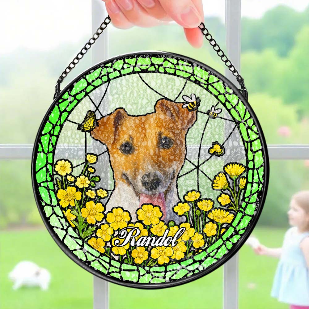 Personalized Pet Keepsake Memorial Stained Glass Suncatcher