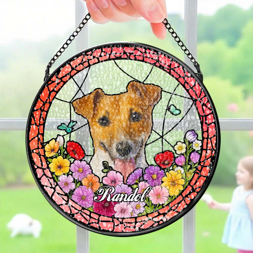 Personalized Pet Keepsake Memorial Stained Glass Suncatcher
