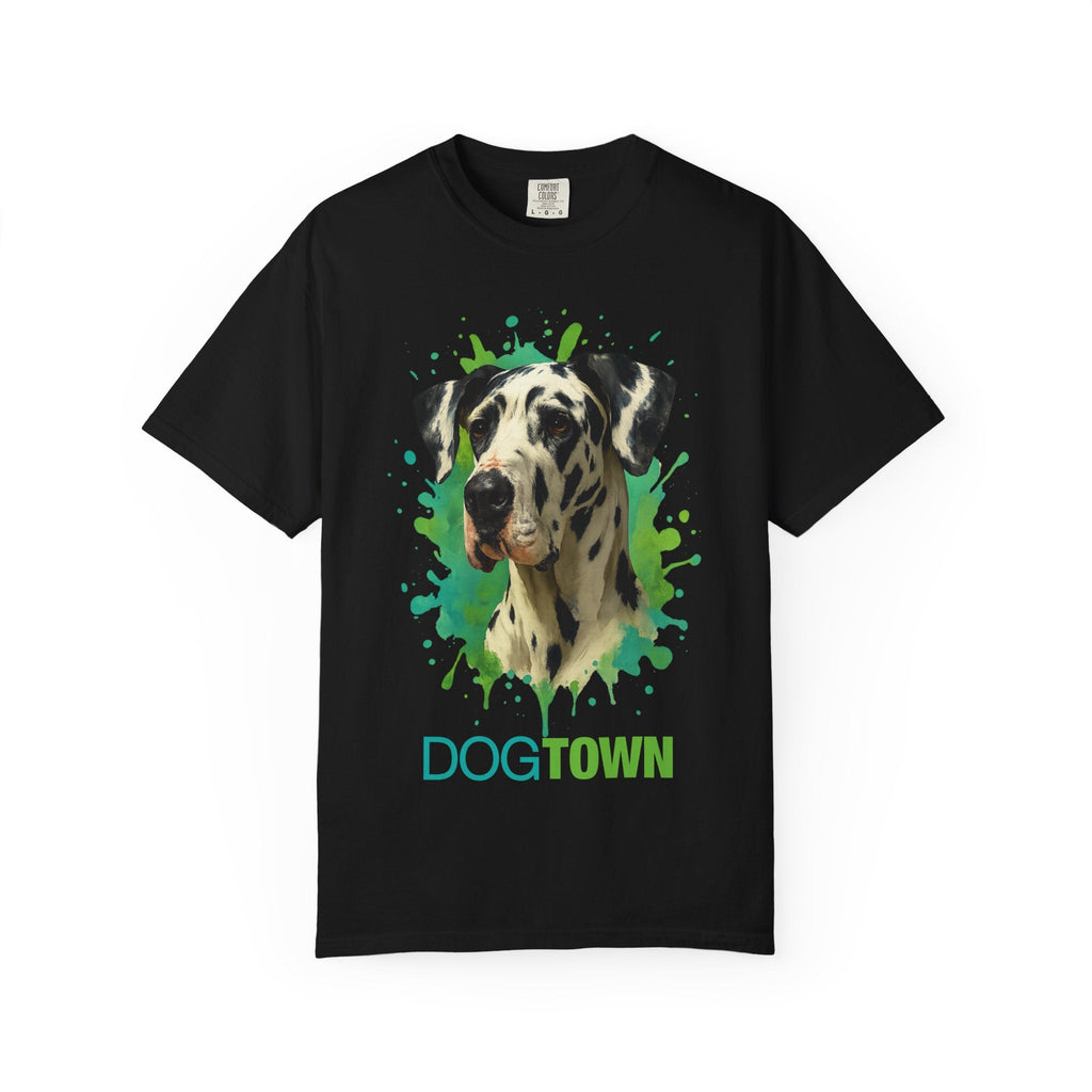 Dogtown Unisex Great Dane Harlequin Garment-Dyed T-Shirt