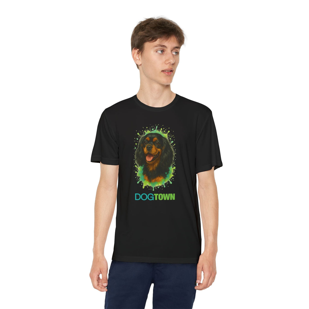 Kids Cavalier King Charles Spaniel Polyester Short Sleeve Tee