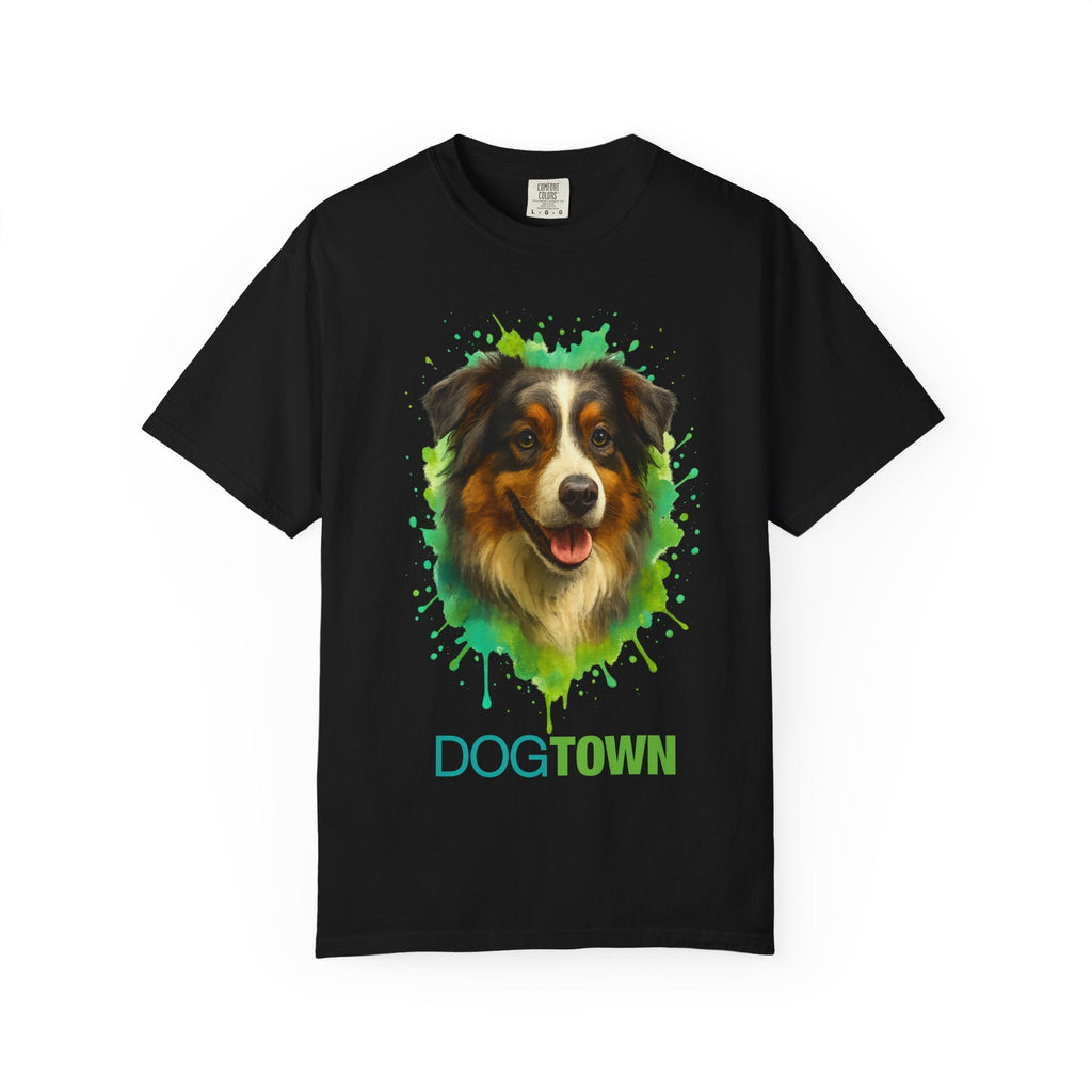Dogtown Unisex Breed Collection Aussie Tri-Colored Graphic T-Shirt