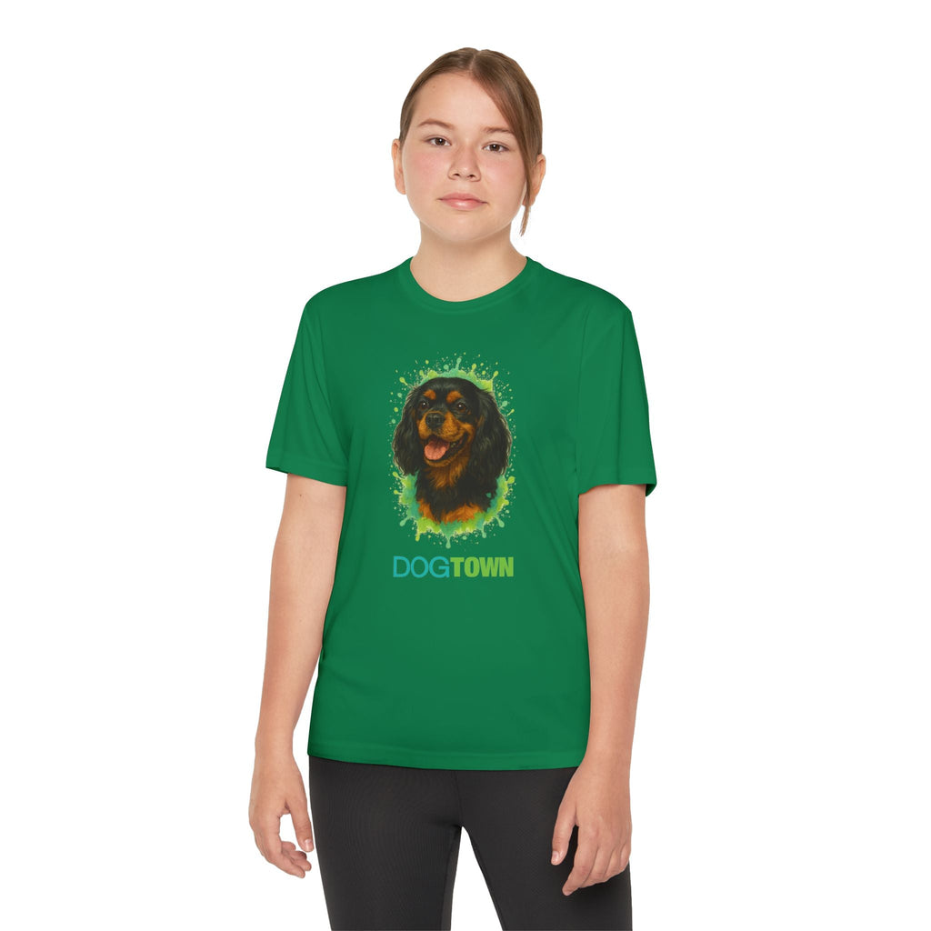 Kids Cavalier King Charles Spaniel Polyester Short Sleeve Tee